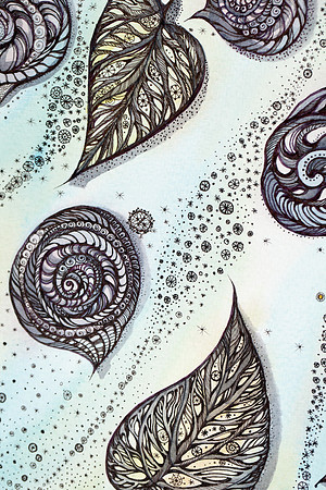 Winter snails and Leaf