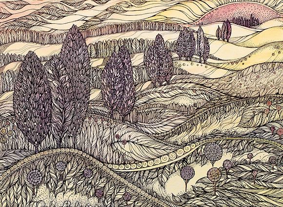 Sunset in California 9"x12"