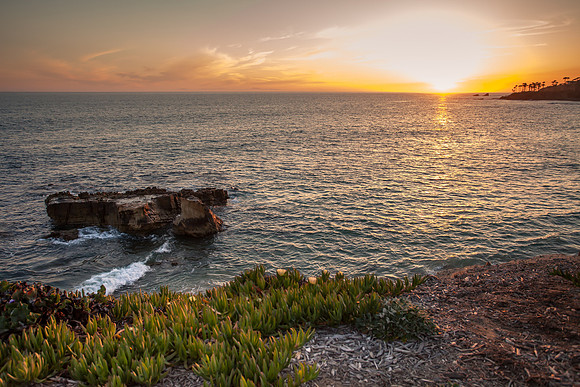 Sunset on  Laguna Beach ,Orange County ,California,