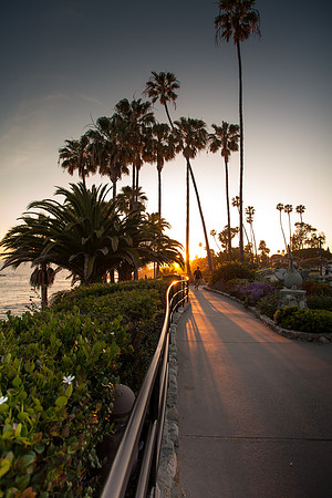 Sunset on  Laguna Beach ,Orange County ,California,