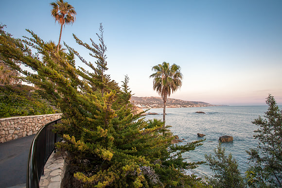 Sunset on  Laguna Beach ,Orange County ,California,