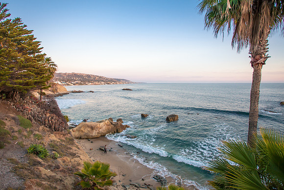 Sunset on  Laguna Beach ,Orange County ,California,