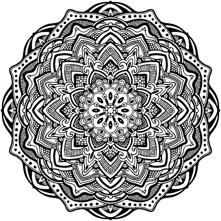 mandala b&w