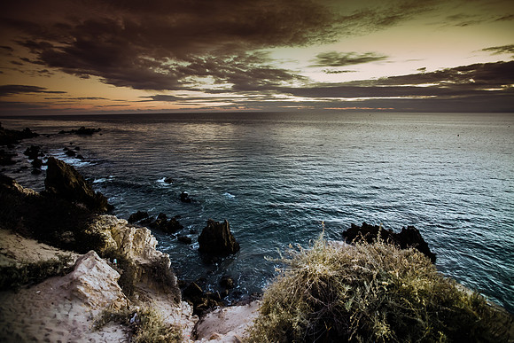 Cold evening on the ocean