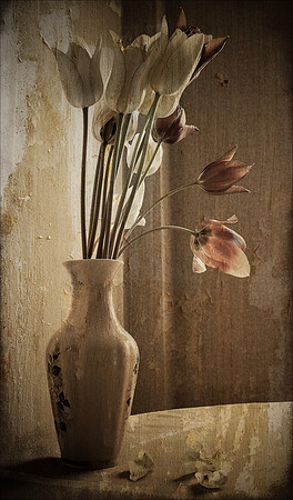 Still life with tulips